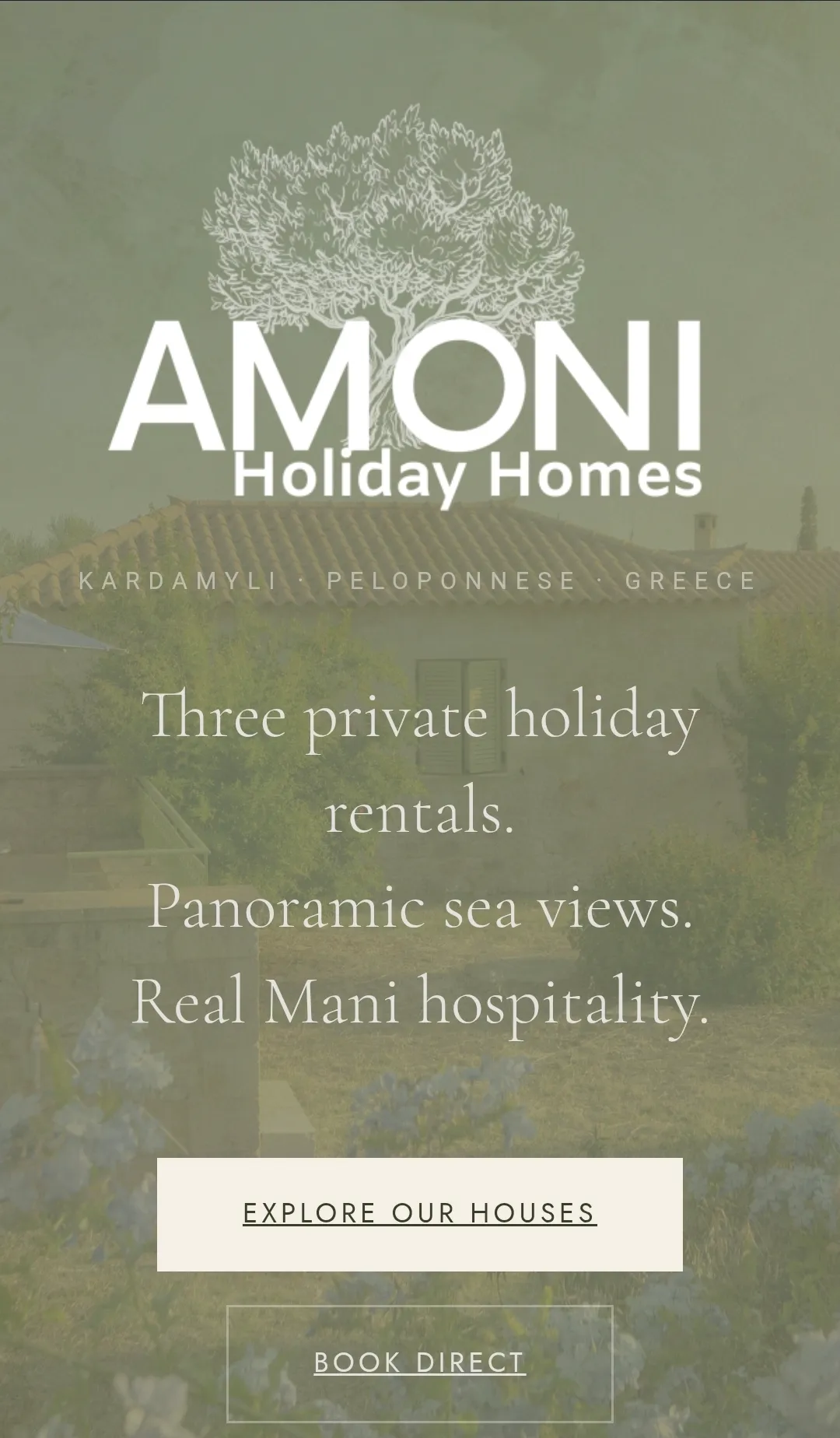 Amoni Holiday Homes — Mobile Website