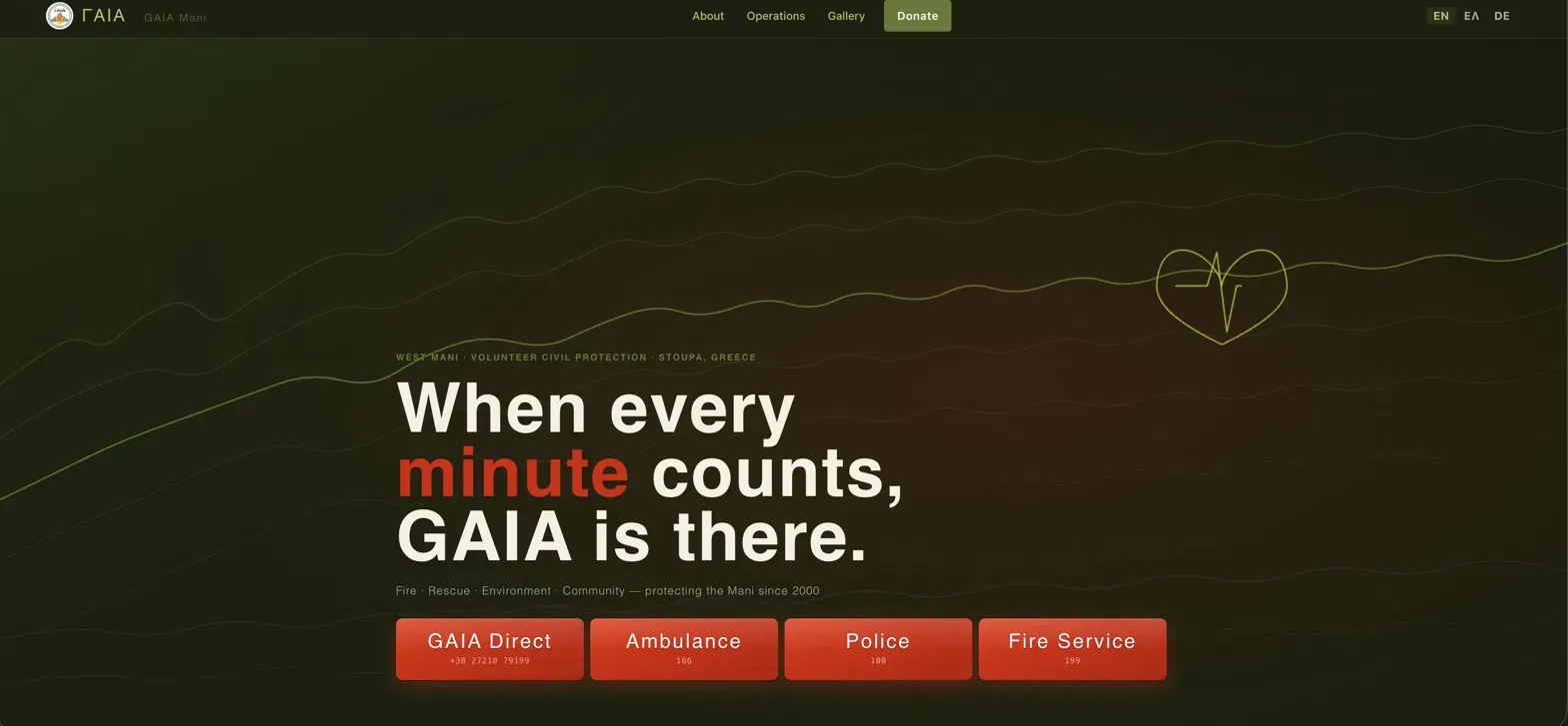 GAIA Mani — Website by Together Digital Coaching