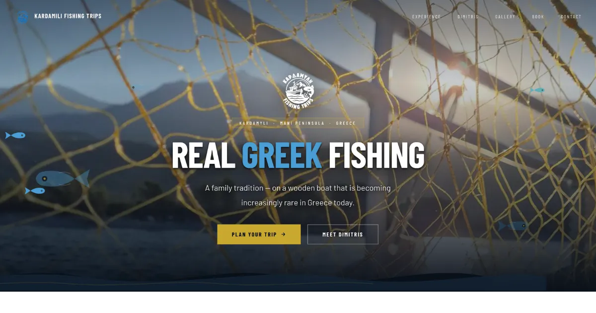 Kardamili Fishing Trips — Web Design by Together Digital Coaching